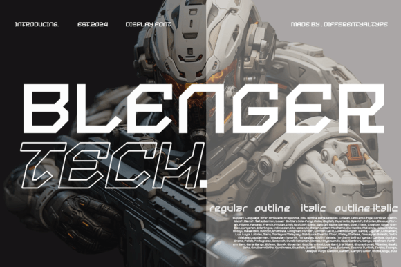 Blenger Tech: A Future-Forward Display Font for Editorial Design