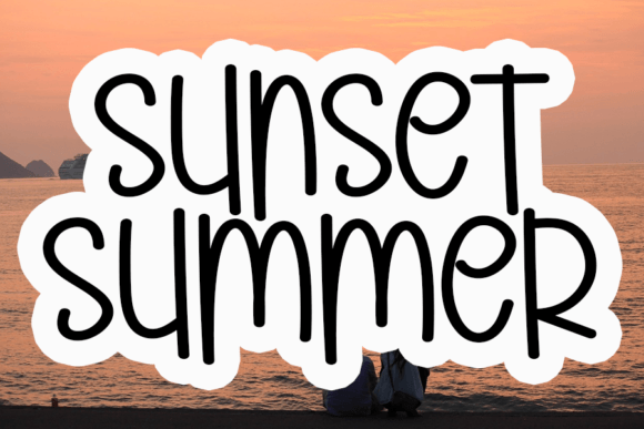 Sunset Summer: A Modern Display Font for Digital Design